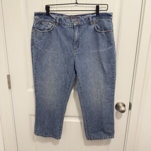 Lauren Jeans Co Ralph Lauren Women's Denim Capri Medium Wash Size 14